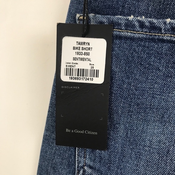 NWT Citizens of Humanity Tamryn Bike Shorts in wash Sentimental Size 25 - Picture 8 of 10